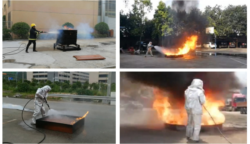 推車式細水霧槍滅火效果